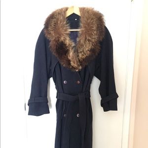 Vintage Wool and Fur Trench
